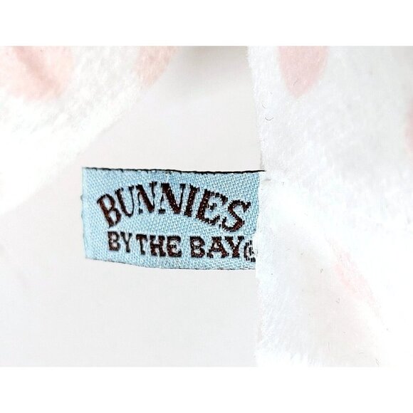 BUNNIES BY THE BAY Carrots White Pink Polka Dot Rabbit Plush Lovey 13" - Picture 4 of 5